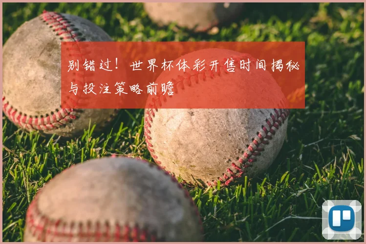 别错过！世界杯体彩开售时间揭秘与投注策略前瞻